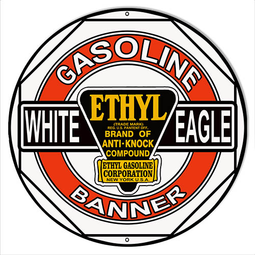 White Eagle Gasoline Vintage Style Metal Sign 14 x 14