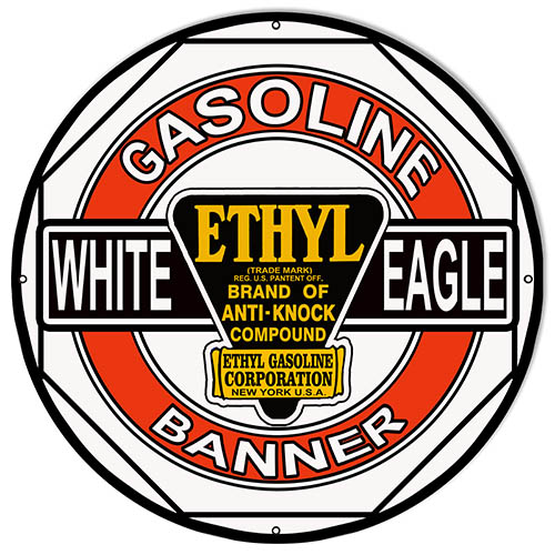 White Eagle Gasoline Vintage Style Metal Sign 18 x 18