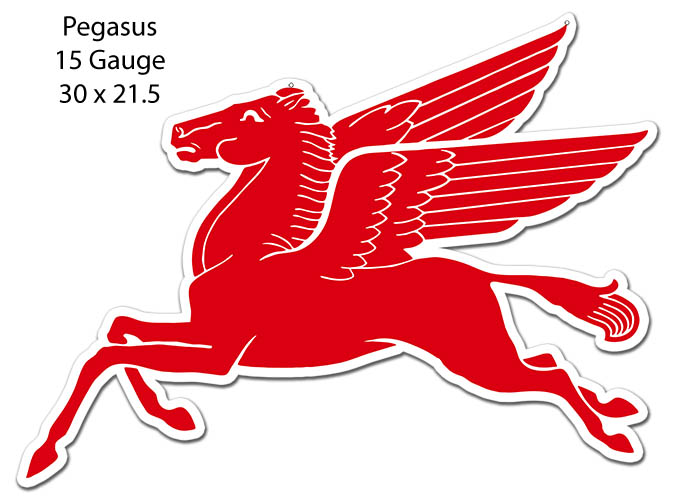 Pegasus Mobil Oil Vintage Style Metal Sign 21 × 30