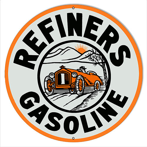 Refiners Gasoline Vintage Style Metal Sign 14 x 14