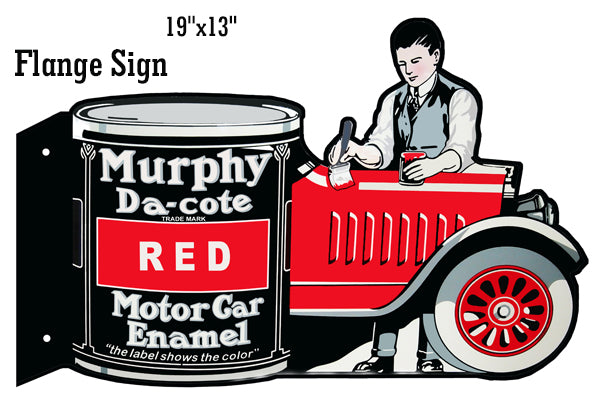 Murphy Motor Car Enamel Flange 13x19