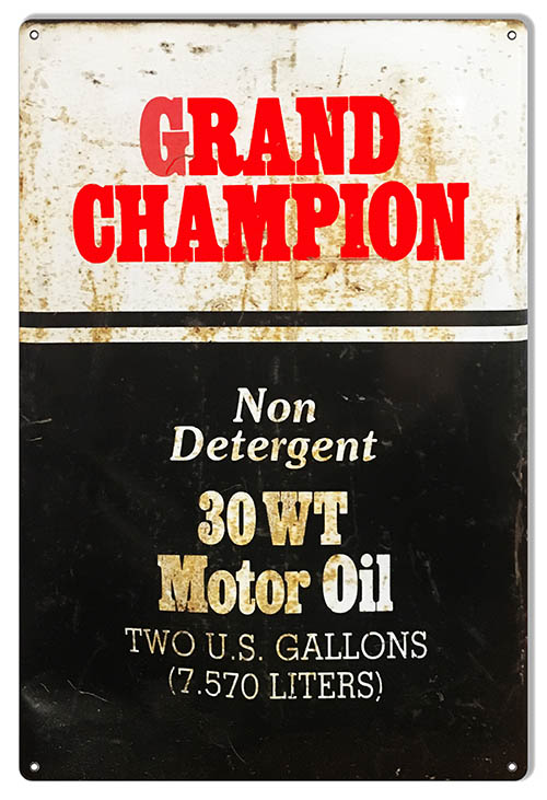 Grand Champion Motor Oil 12×18