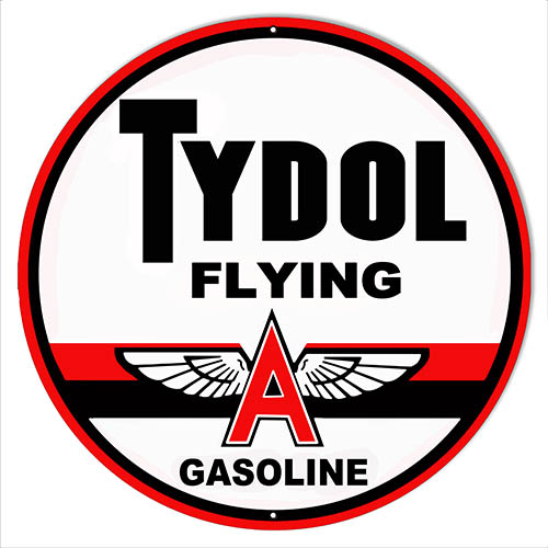Tydol Flying Motor Oil Vintage Style Metal Sign 18 x 18