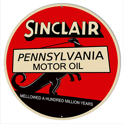 Sinclair Motor Oil Gas Station Vintage Style Metal Sign 14 x 14