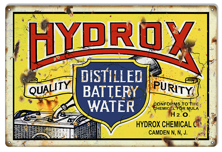 Hydrox Battery Water Motor Oil 12×18