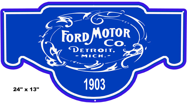 Ford Motor 1903 Vintage Style Metal Sign 24 x 24