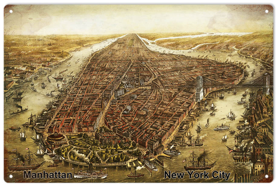 Manhattan New York City 12x18