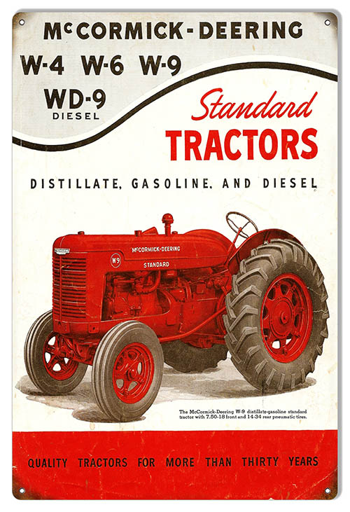 McCormick-Deering Tractors Vintage Style Metal Sign 12 x 18
