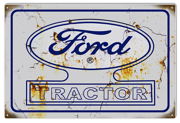 Ford Tractor Construction Country 12″x18″