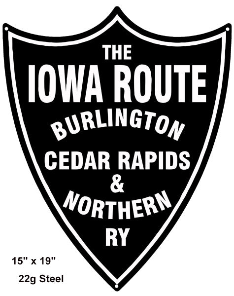 Iowa The Route Railroad 15″x19″