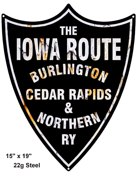 Iowa Route Railroad 15″x19″