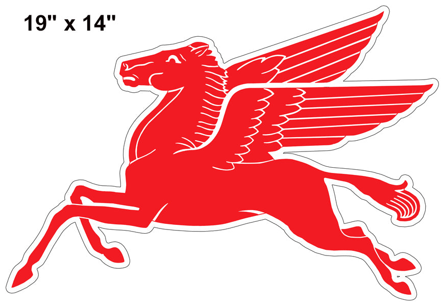Pegasus Flying Horse Motor Oil Vintage Style Metal Sign 14 x 19