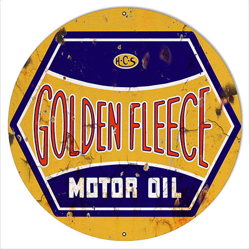 Golden Fleece Motor Oil Gasoline 14 x 14
