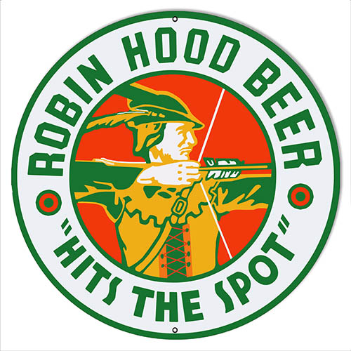 Robin Hood Beer Bar Vintage Style Metal Sign 14 x 14