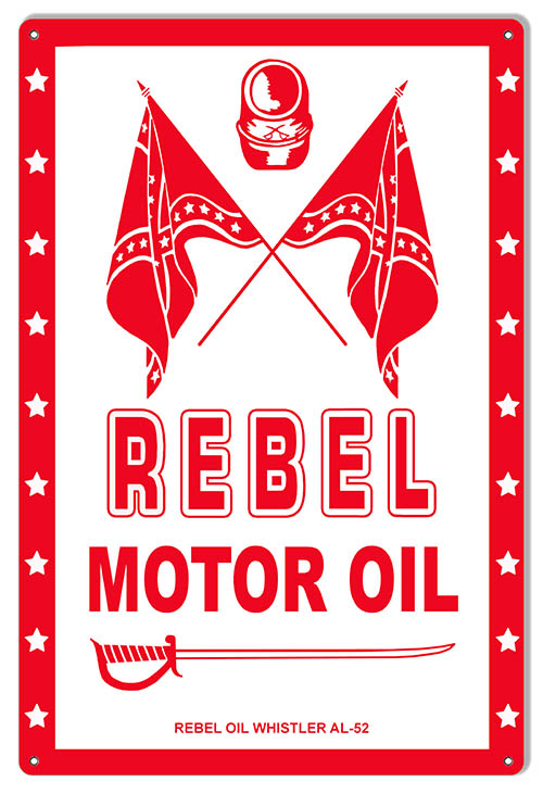 Rebel Motor Oil Gas Station 12x18