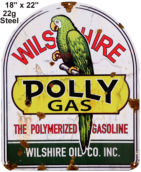 Polly Gasoline Motor Oil Vintage Style Metal Sign 18 x 22
