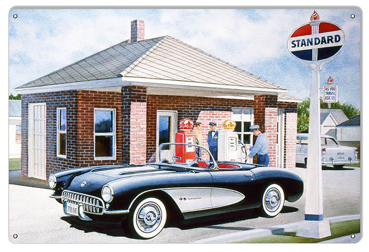 Standard Oil Gas Station Vintage Style Metal Sign 12 × 18