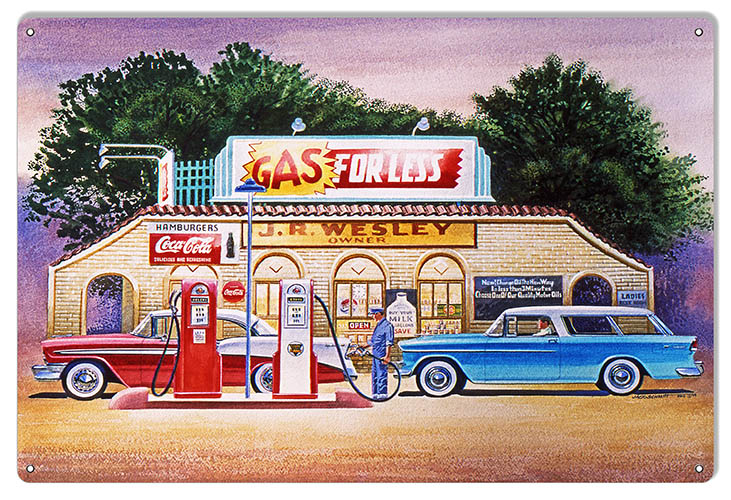 Gas For Less Gas Station Jack Schmitt 12×18