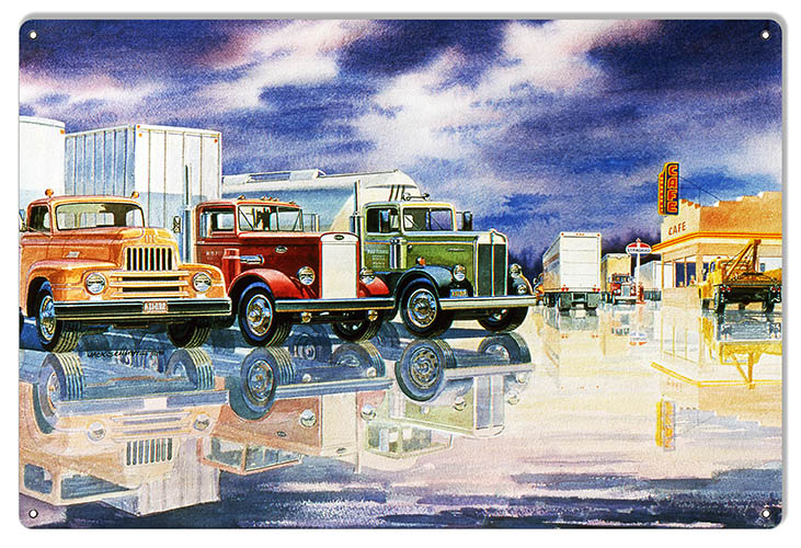 Standard Motor Oil Truck Stop Vintage Style Metal Sign 12 × 18