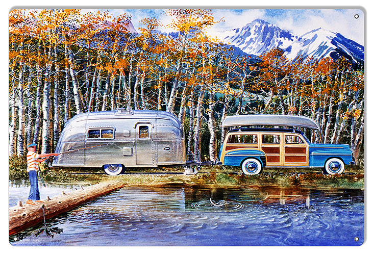 Woody And Airstream 12x18
