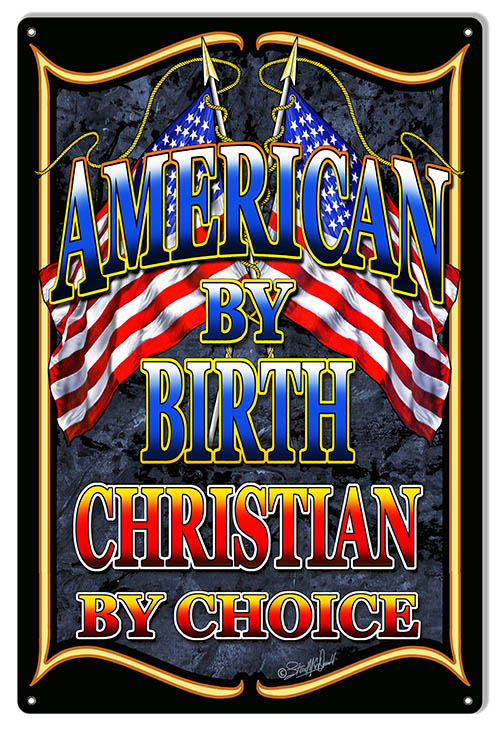 US Flag American Birth 12×18