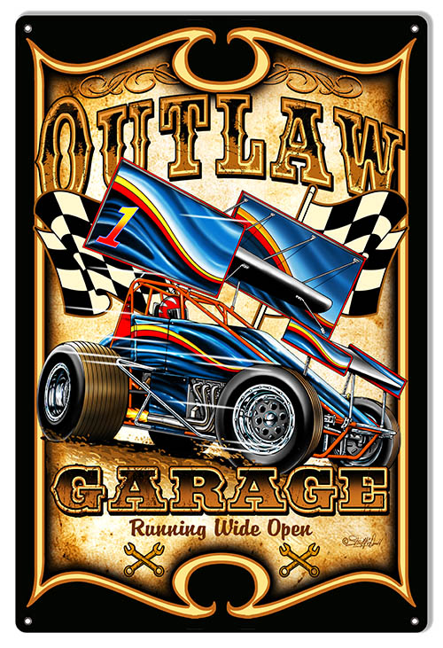 Motor Speedway Car Outlaw 12×18