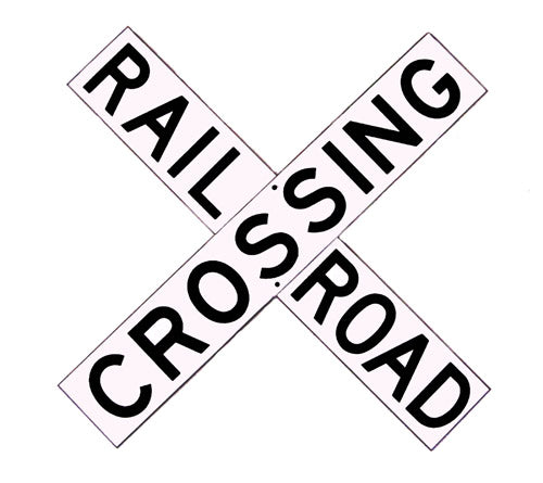 Crossbuck Railroad 18x3