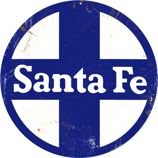 Santa Fe Railroad Vintage Style Metal Sign 14 x 14