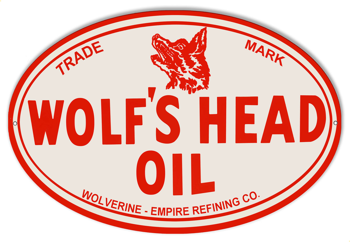 Wolfs Head Motor Oil Gasoline Vintage Style Metal Sign 11 × 18