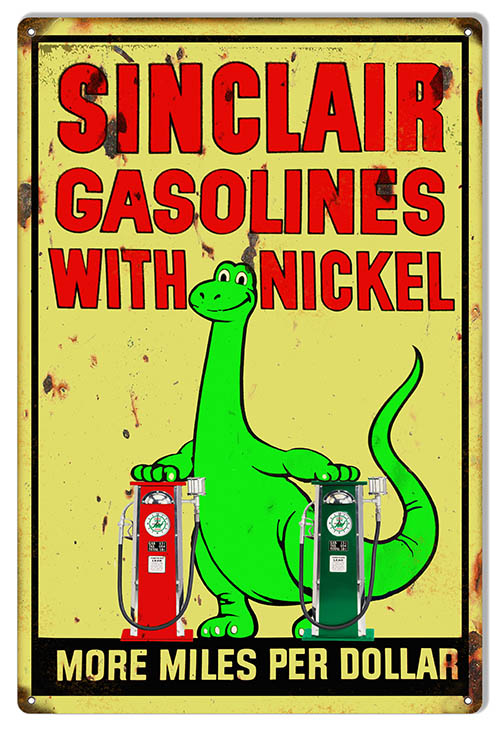 Sinclair Gasoline Motor Oil Vintage Style Metal Sign 12 × 18