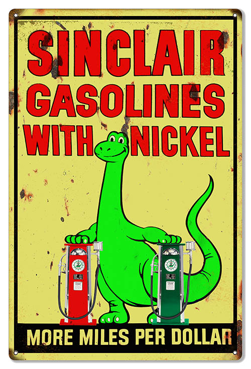 Sinclair Motor Oil Gasoline Vintage Style Metal Sign 16 × 24