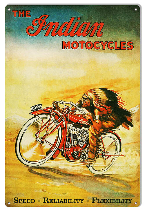 Indian Motocycle 12×18