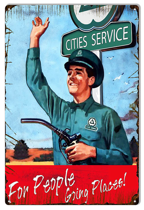 Cities Services Motor Oil 12×18