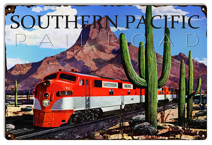 Souther Pacific Railways ductin Railroad 12×18