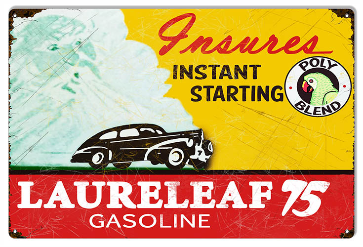 Laureleaf Gasoline Vintage Style Metal Sign 16 x 24