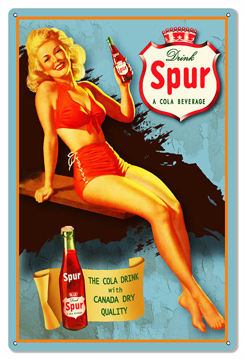 Spur Cola Beverage Drink 16×24