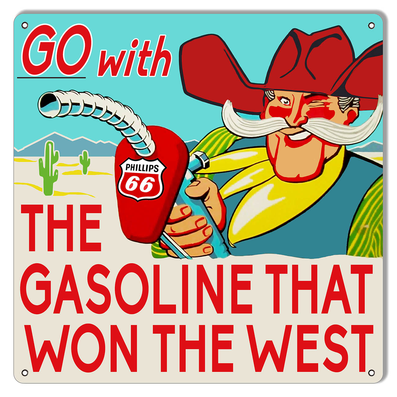 Phillips 66 Vintage Style Metal Sign 12 x 12