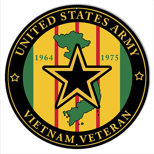 U.S.Army Vietnam Vet Military Vintage Style Metal Sign 30 x 30