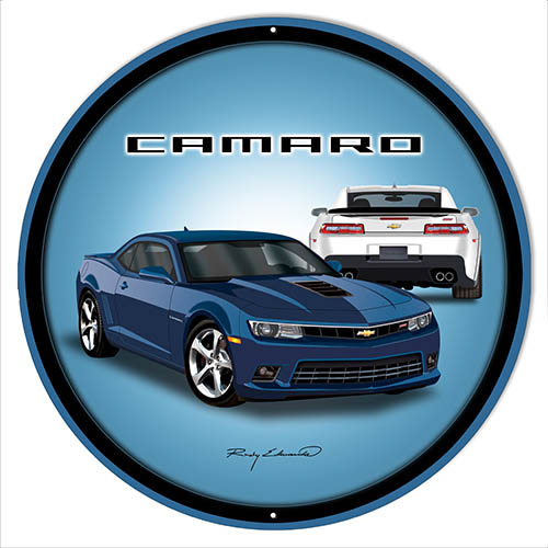 Camaro Hot Rod Blue 24x24