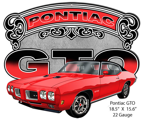 Pontiac GTO Red Garage 15.6×18.5