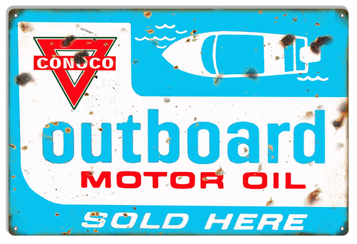 Outboard Motor Oil 16×24