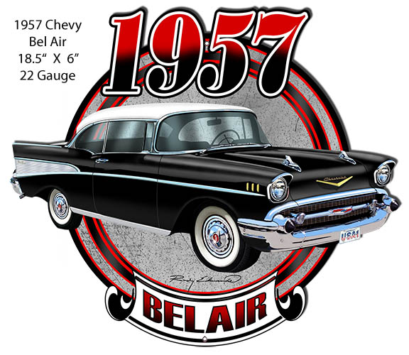 Chevy Bel Air Black 16×18.5