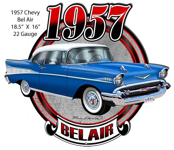 Chevy Bel Air Blue 16×18.5
