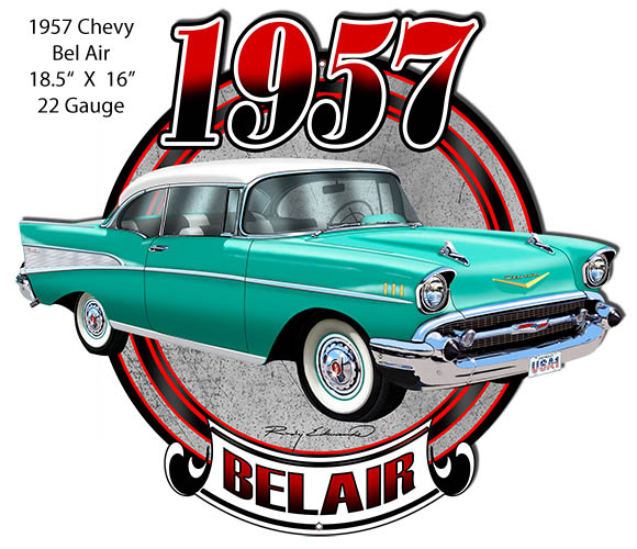 Chevy Bel Air Turquoise 16×18.5