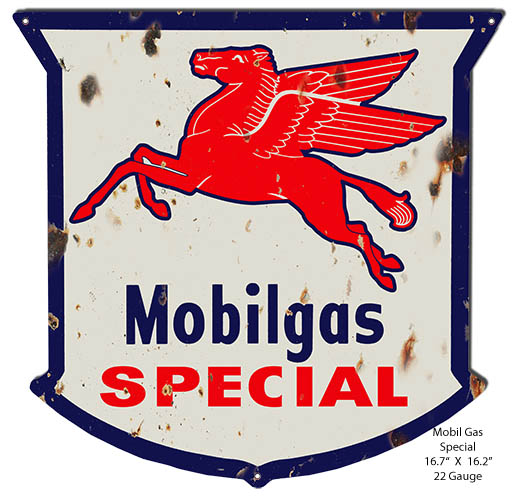 Mobilgas Special Vintage Style Metal Sign 16 × 16