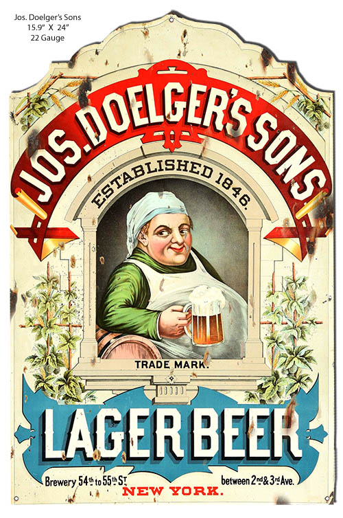 Jos Doelgers Sons Lager Beer Bar 15.9×24