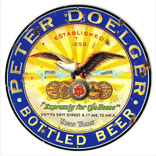 Peter Doelger Beer Vintage Style Metal Sign 24 x 24