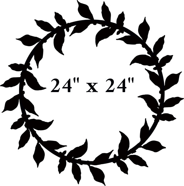 Wreath Silhouette 24×24