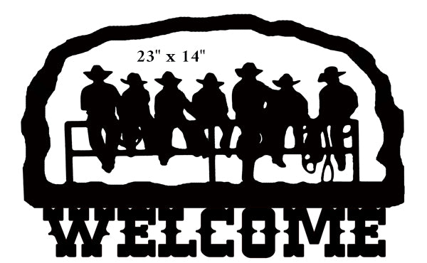 Welcome Cowboys Silhouette 14.7×22.7