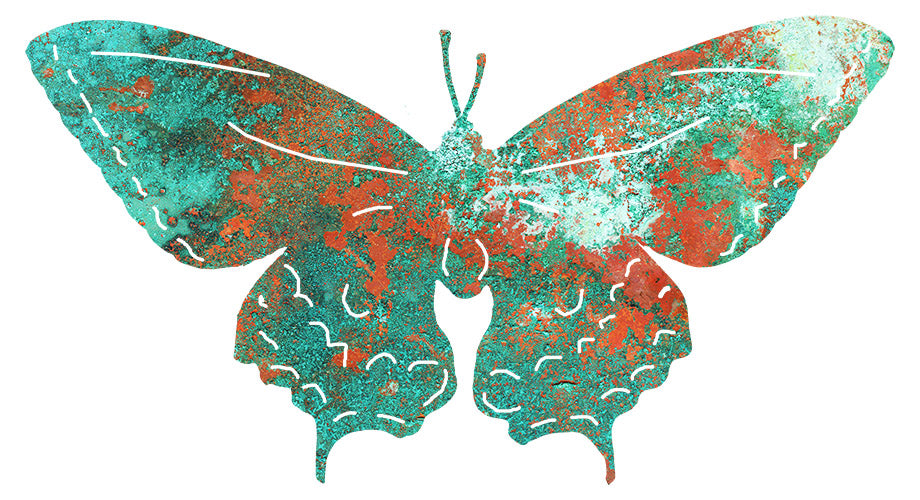 Butterfly Faux Patina 12.3×22.8